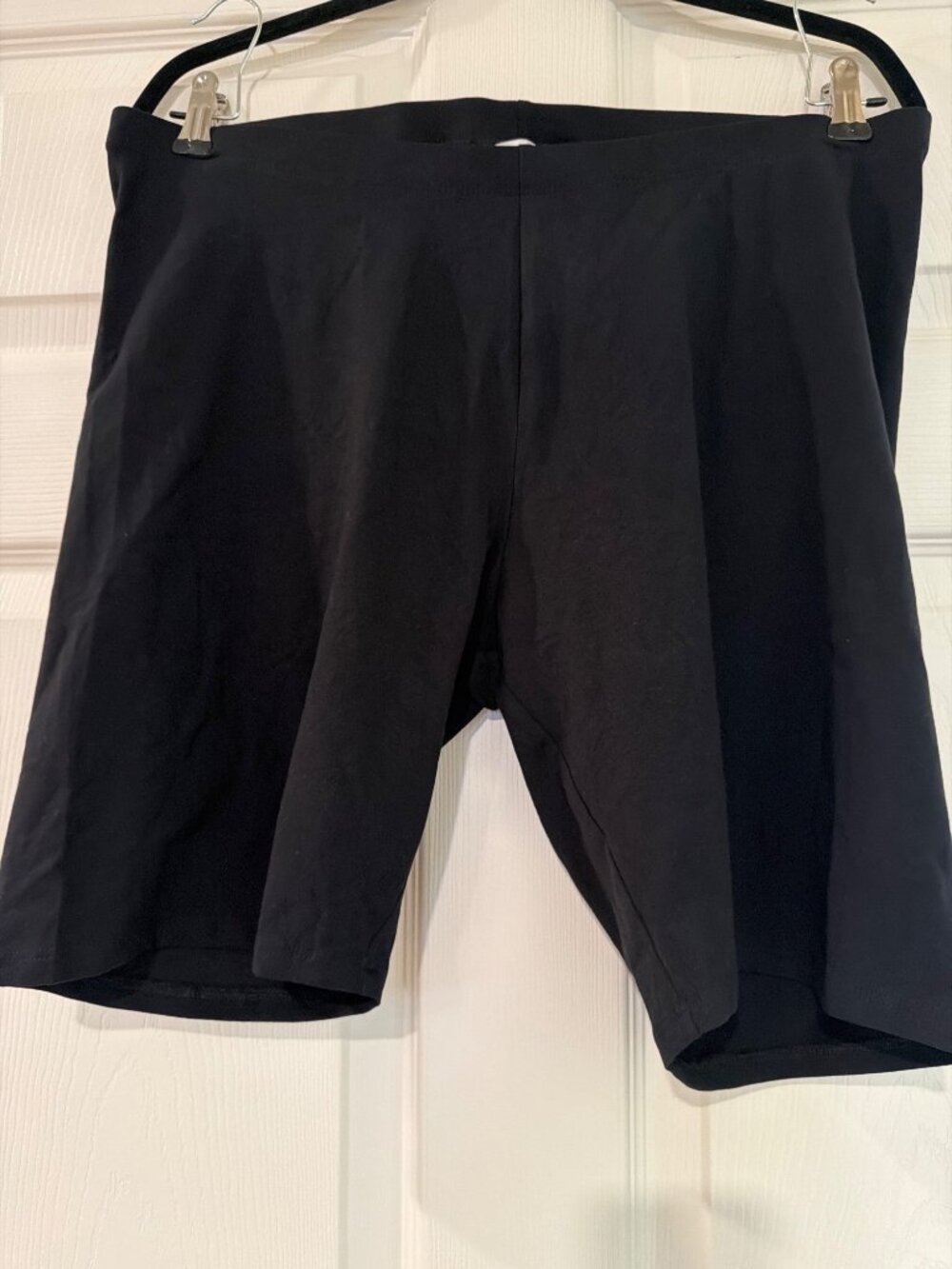 H&M Mens Black Cotton-Blend Biker Shorts XL